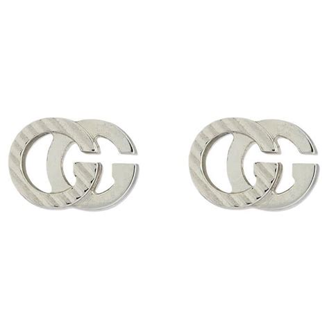 gucci running g stud ear ygo|GG Running stud earrings in white gold .